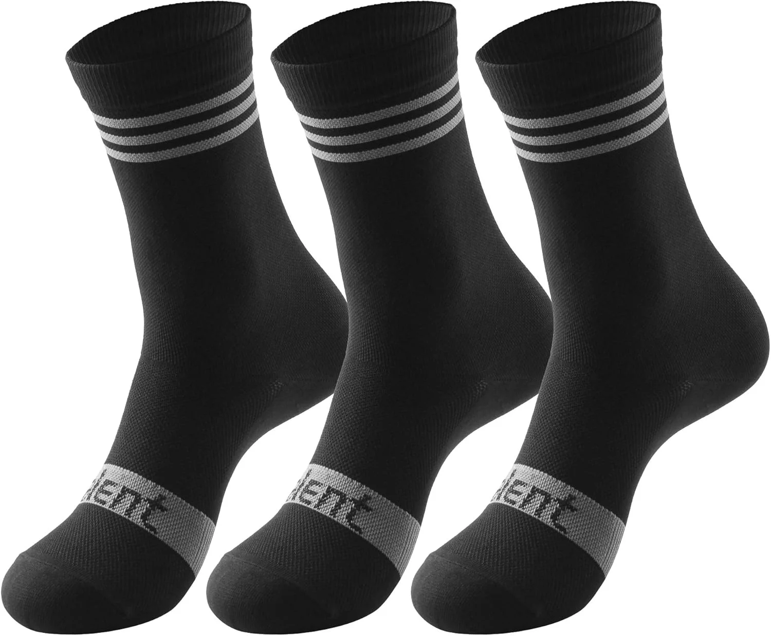 3 جفت جوراب مردانه برای دوچرخه سواری کوهستانی، اسپینینگ، جاده و مسابقه، جوراب ساق بلند ورزشی تنفسی برای دویدن، پیاده روی، کمپینگ و هایکینگ