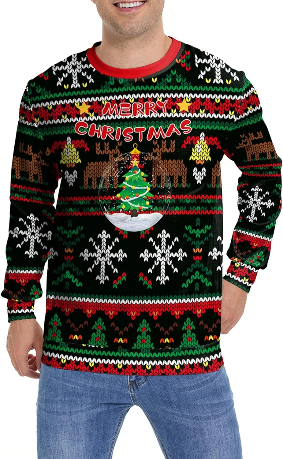 پلیور طرح‌دار سه بعدی کریسمس با طرح‌های زیبا برای زن و مرد