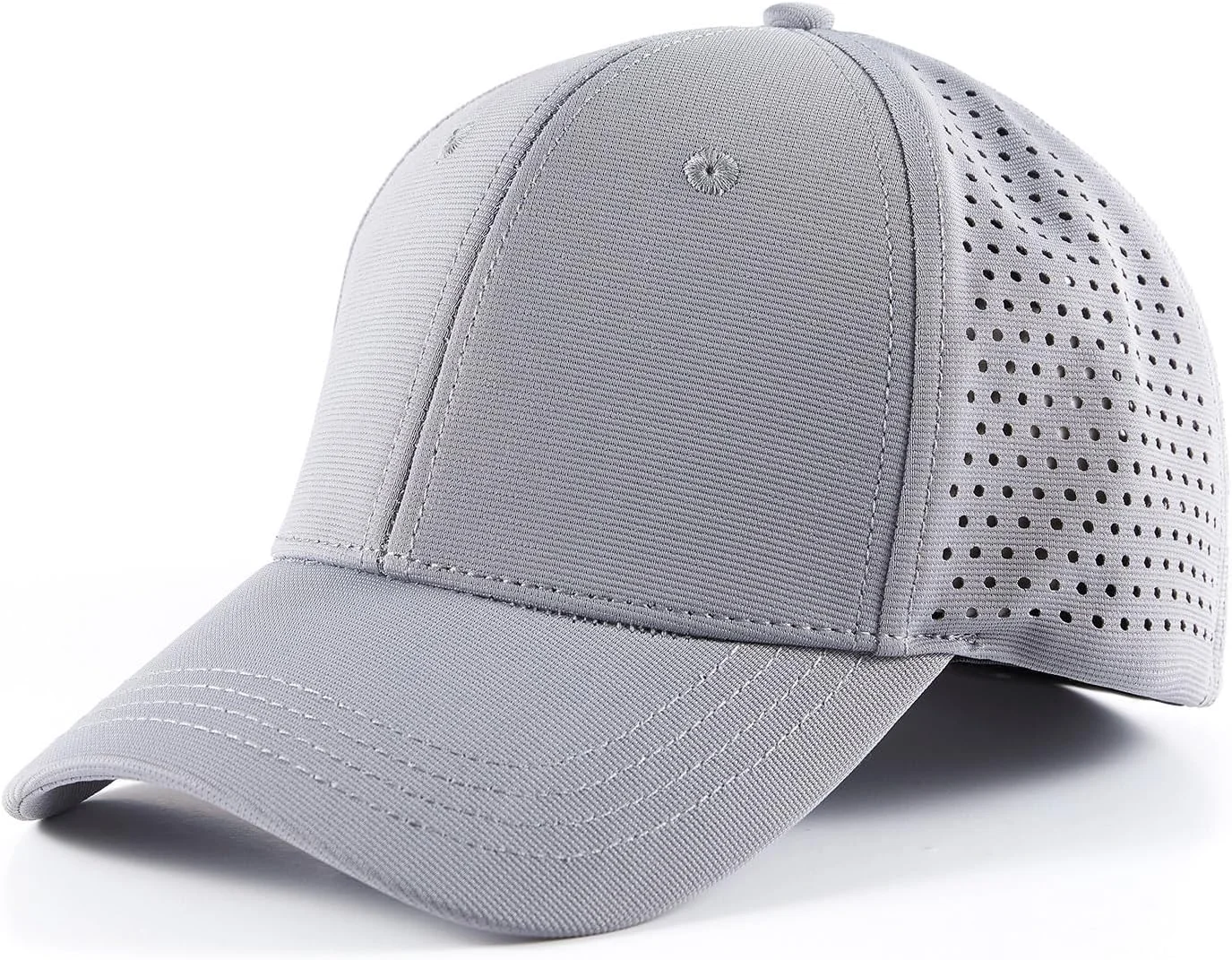کلاه بیسبالی بسته کامل کشی 6 تکه مردانه، کلاه لبه دار منحنی الاستیک پشت بسته مدل Q2426