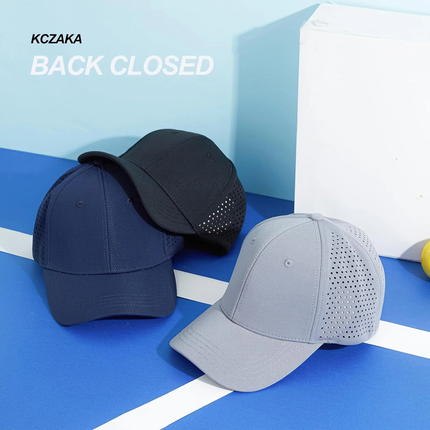 کلاه بیسبالی بسته کامل کشی 6 تکه مردانه، کلاه لبه دار منحنی الاستیک پشت بسته مدل Q2426