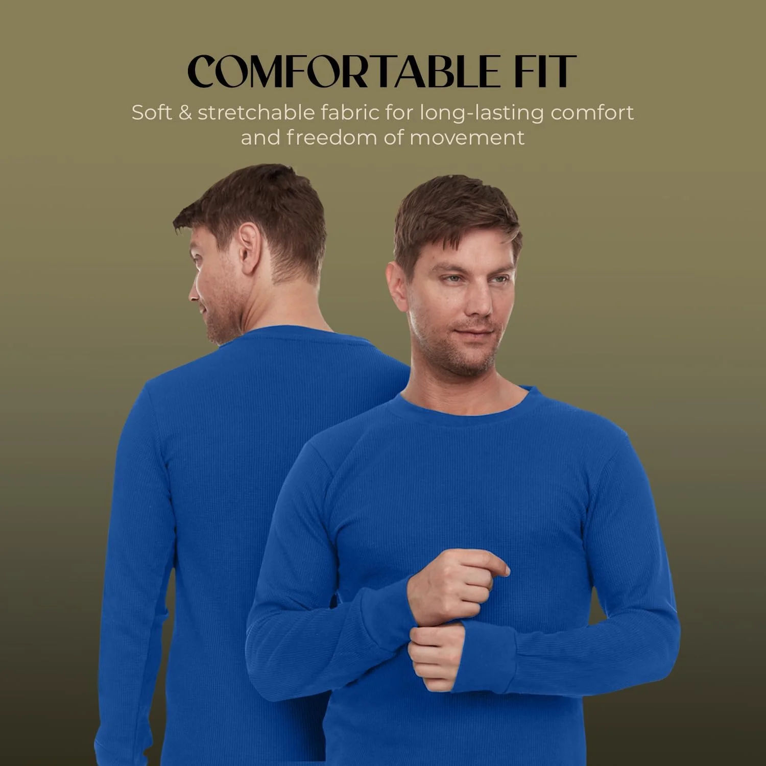زیرپوش آستین بلند مردانه بافتنی سنگین وزن JMR، یقه گرد، رنگ ها و سایزها