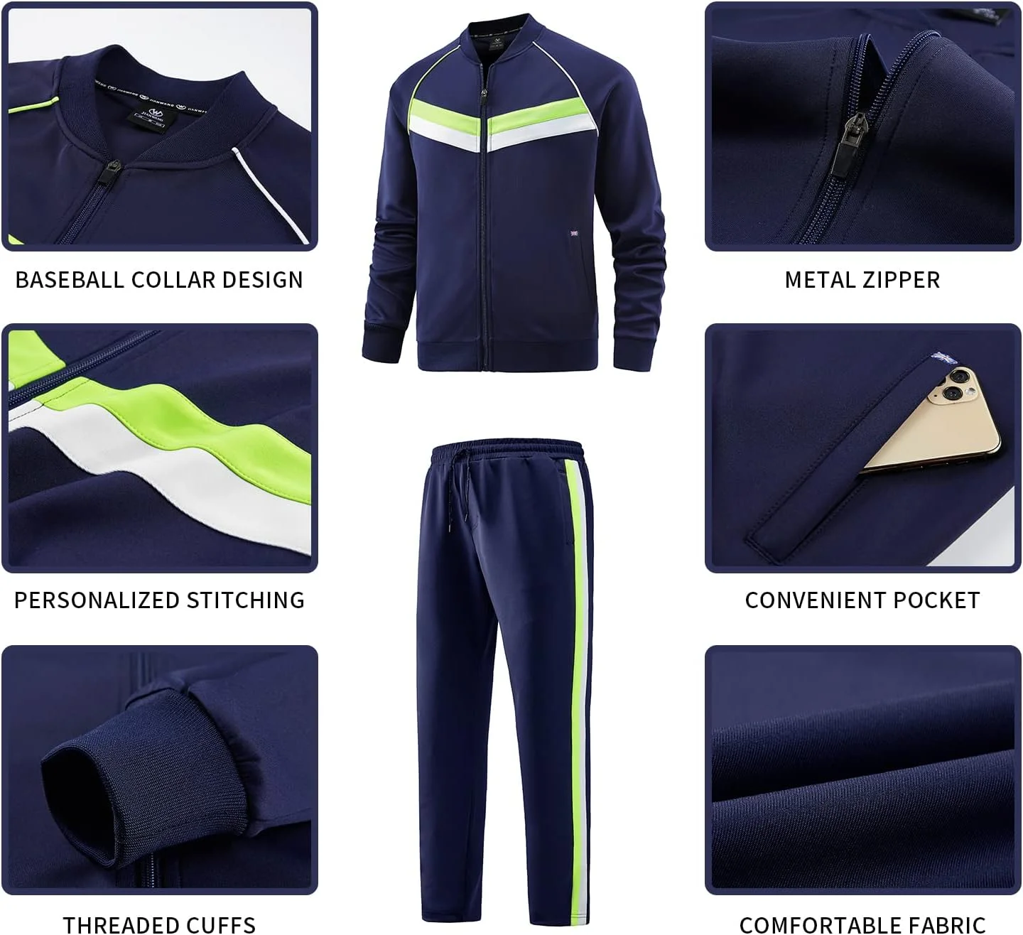 ست گرمکن و شلوار مردانه W JIANWANG، دو تکه (بسته 2 عددی) ست گرمکن و شلوار مردانه W JIANWANG، دو تکه (بسته 2 عددی)