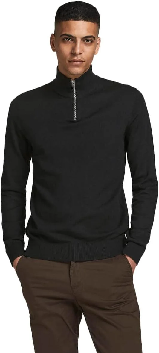 پلیور مردانه ژاک اند جونز مدل EMIL KNIT HALF ZIP (تک عددی)