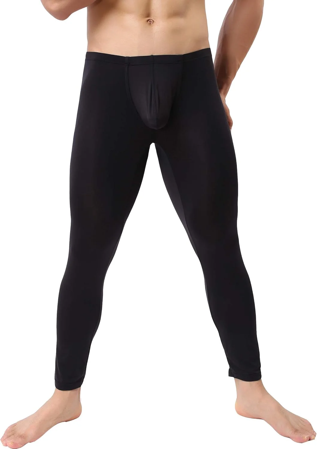 لباس زیر حرارتی مردانه یخی ابریشمی نازک آستین بلند