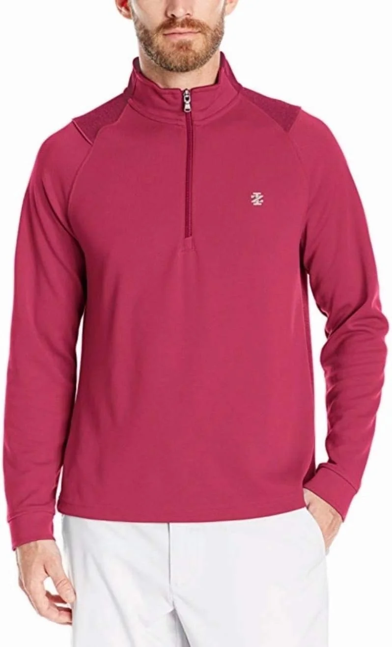 پولوشرت آستین بلند مردانه آیزود مدل Performance Golf Champion با زیپ یک‌چهارم