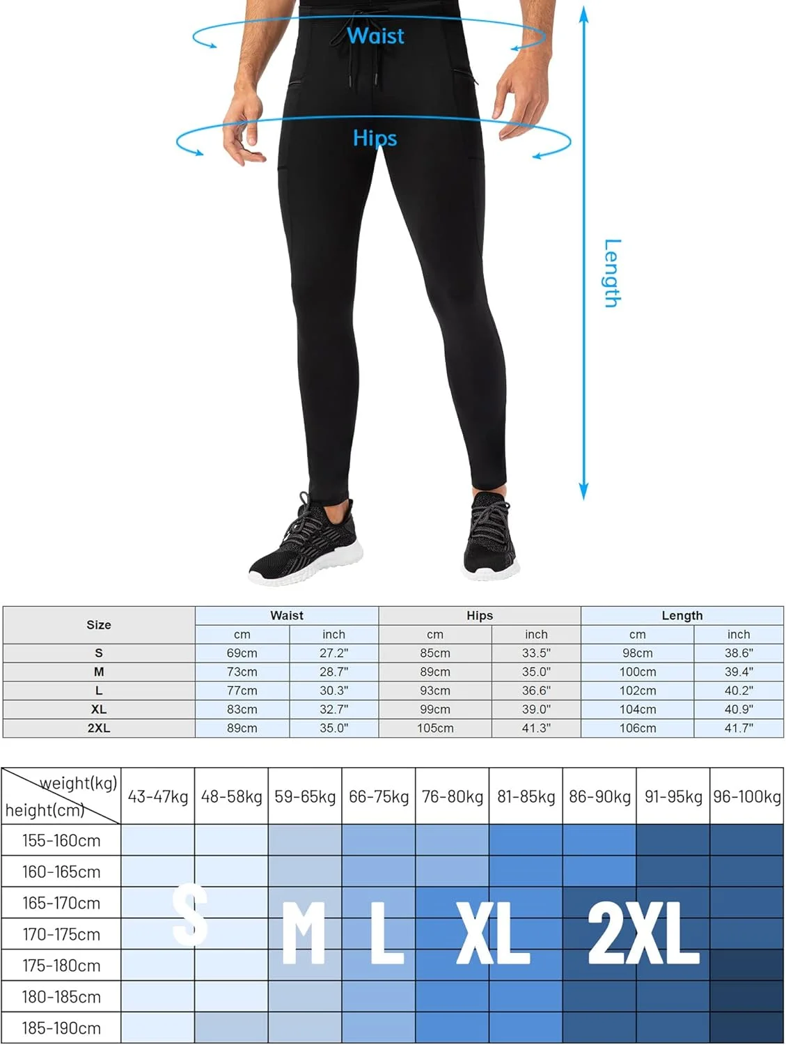 شلوار ورزشی مردانه Irovami، لگ ورزشی مردانه با جیب، کمر کشی بند دار، ساق ورزشی باریک مناسب دویدن
