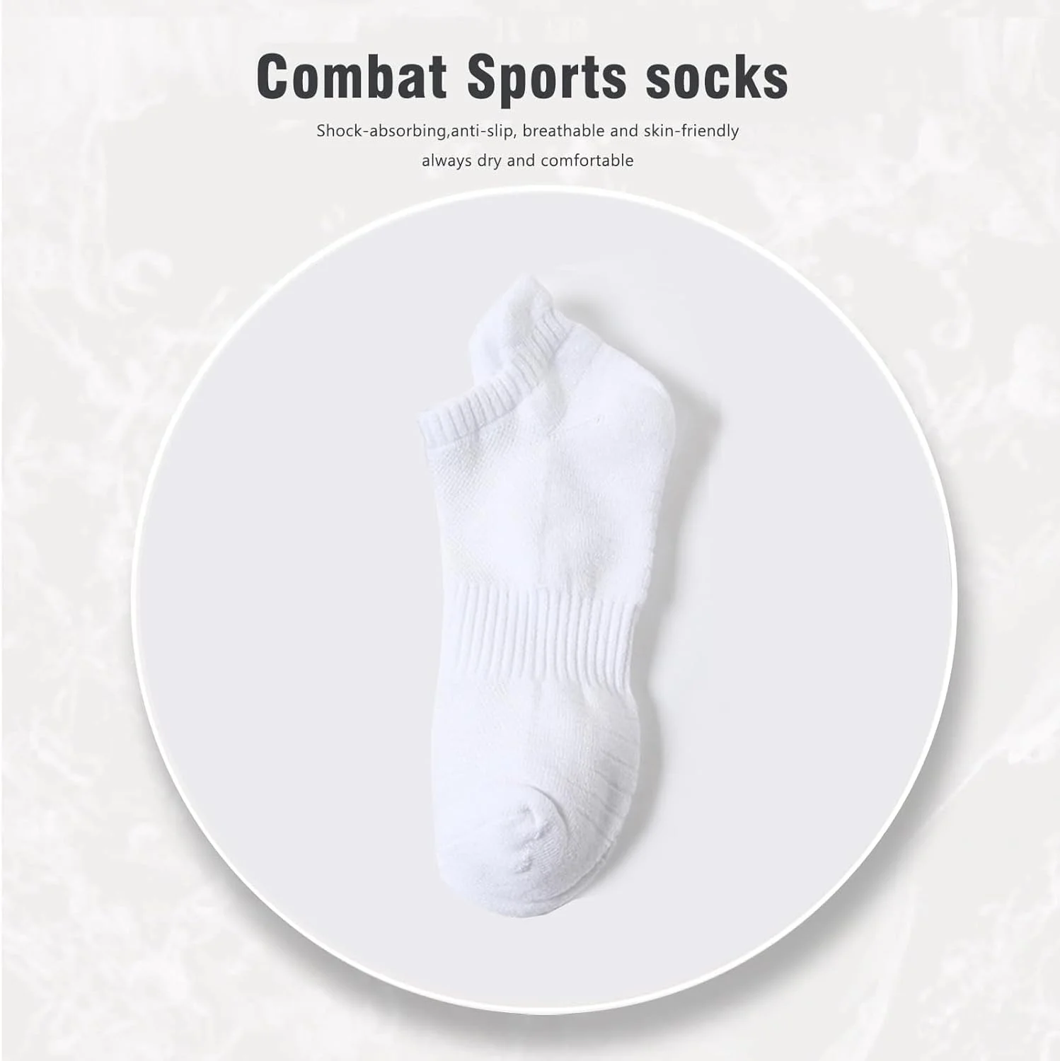 جوراب ورزشی مردانه نخی - دارای بالشتک، رطوبت گیر، ضد بو، جوراب ساق کوتاه ورزشی مردانه، بسته 3 عددی در رنگ های کلاسیک (مشکی، سفید، خاکستری)