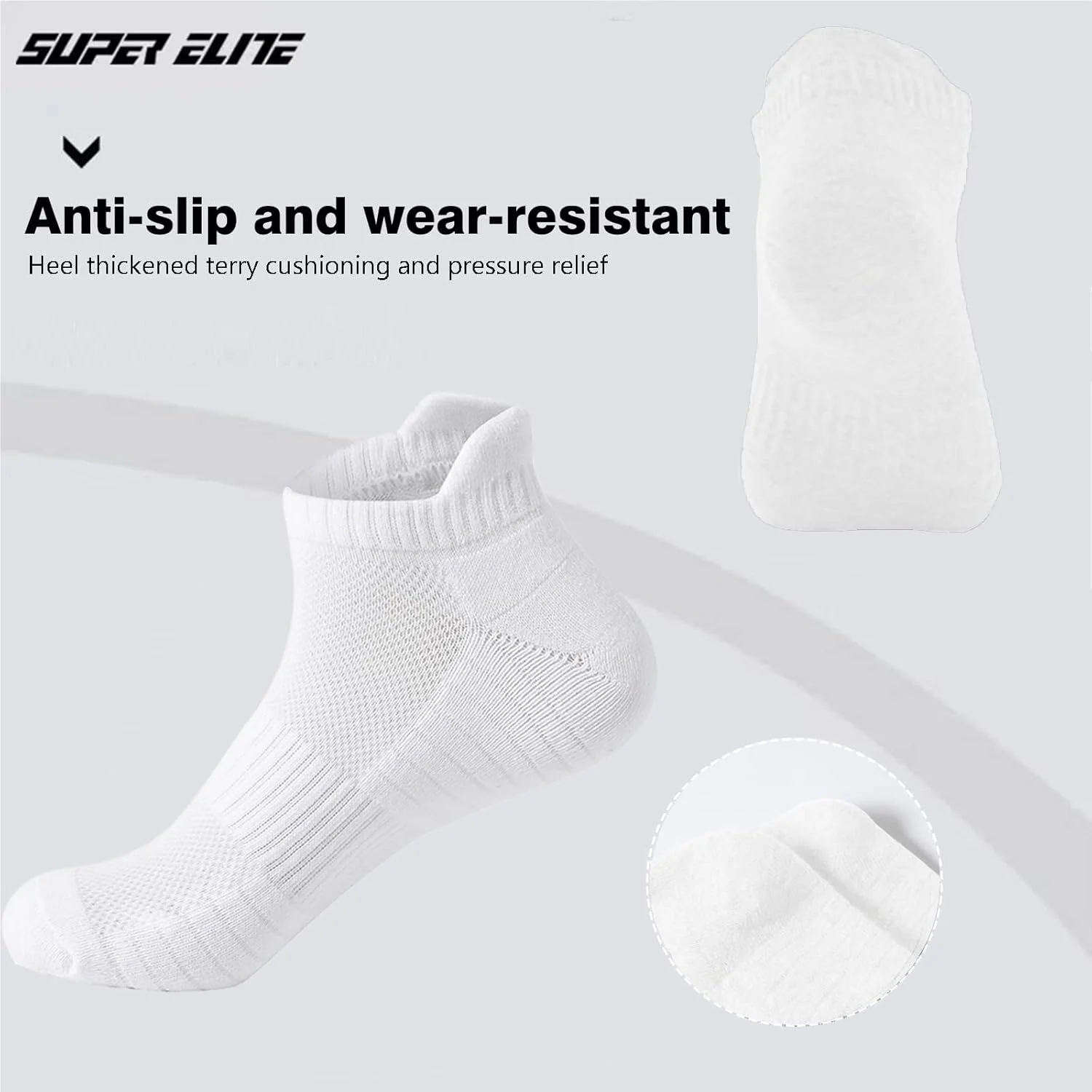 جوراب ورزشی مردانه نخی - دارای بالشتک، رطوبت گیر، ضد بو، جوراب ساق کوتاه ورزشی مردانه، بسته 3 عددی در رنگ های کلاسیک (مشکی، سفید، خاکستری)