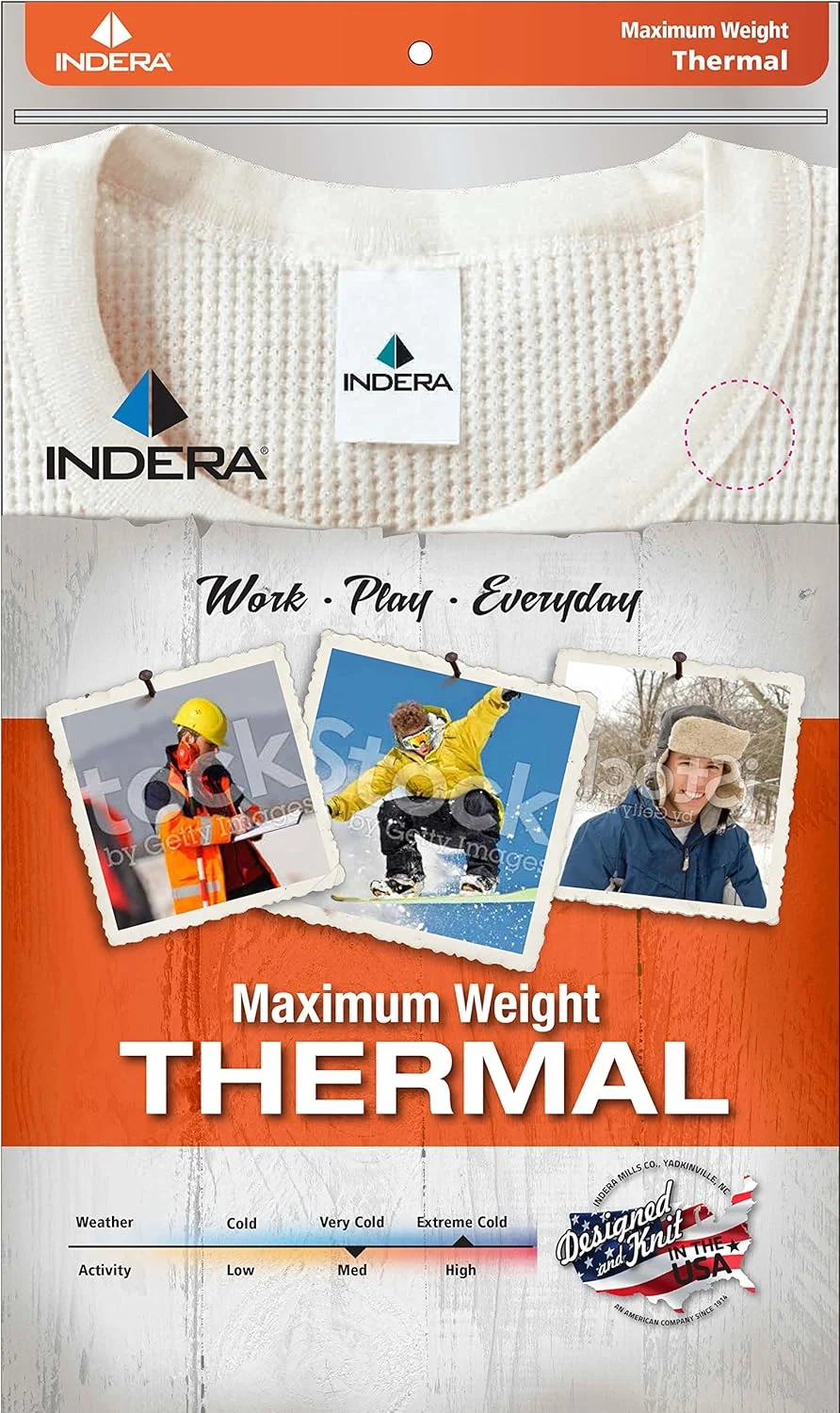 تاپ زیرپوش حرارتی مردانه ایندرا با حداکثر وزن