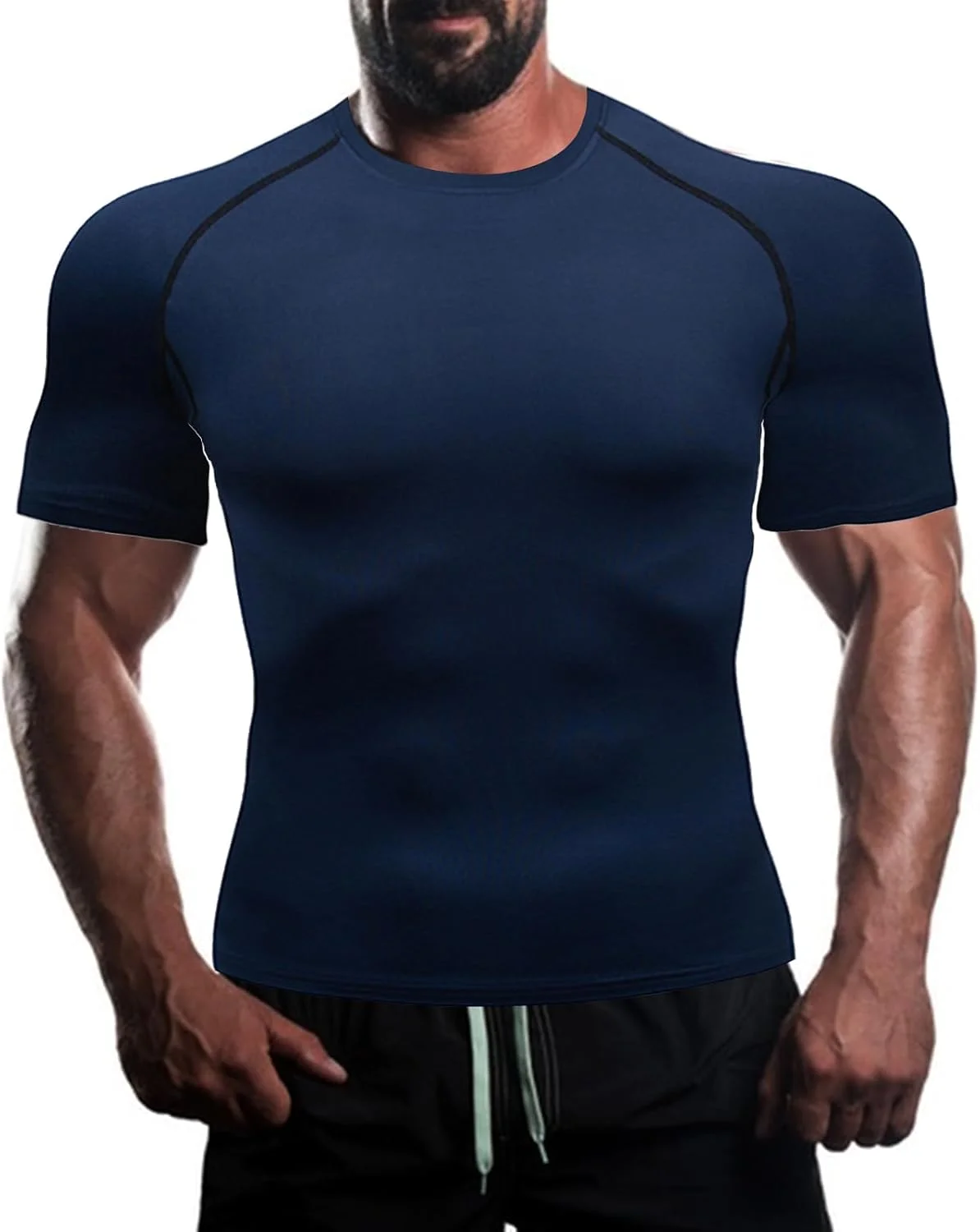 تی‌شرت آستین کوتاه مردانه فشاری هایکوپروت، مناسب ورزش و فعالیت‌های بدنی، خشک‌شونده سریع، باشگاه و فیتنس