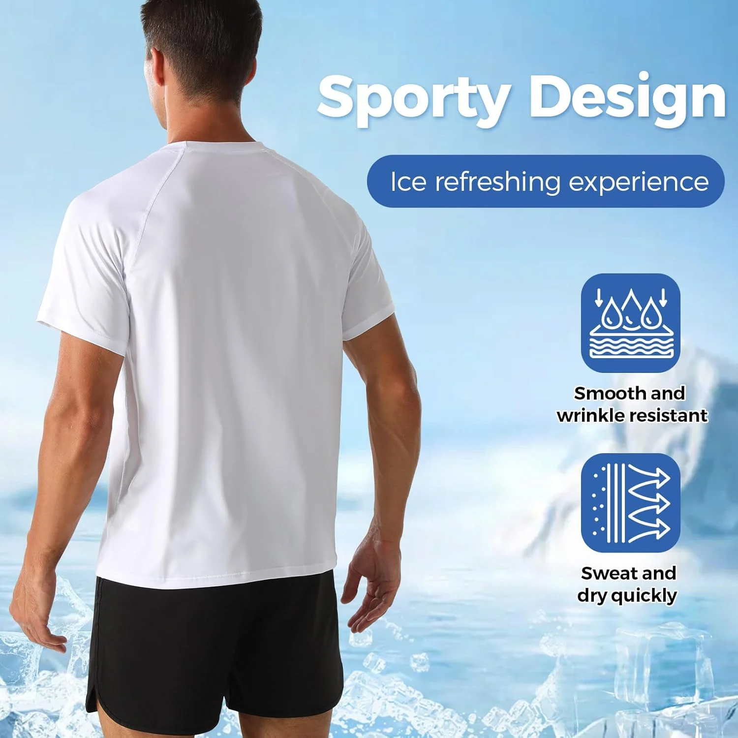 تی‌شرت آستین کوتاه ورزشی مردانه HYCOPROT، خشک‌شونده سریع، تنفس‌پذیر، مناسب باشگاه، دویدن، فیتنس، کوهنوردی