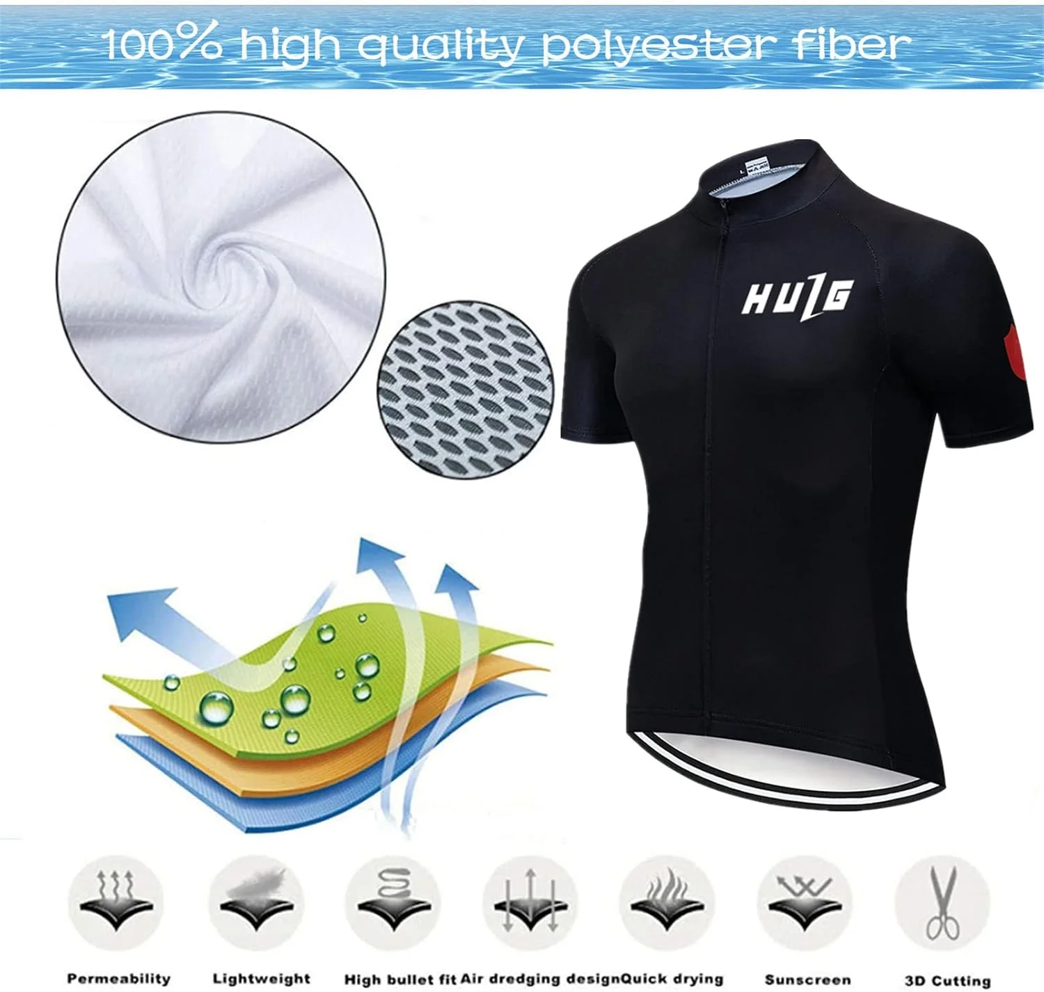 ست پیراهن و شورت دوچرخه سواری مردانه با پد ژله ای برای دوچرخه سواری در فضای باز