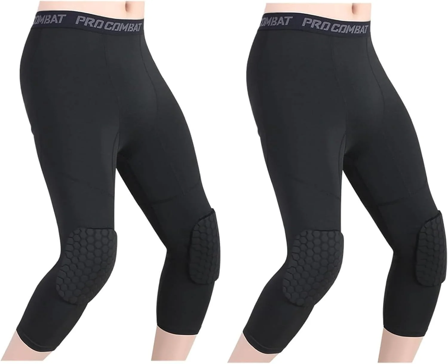 شلوارک ورزشی مردانه بسکتبال با محافظ زانو - ساق ورزشی سه ربع ضربه گیر