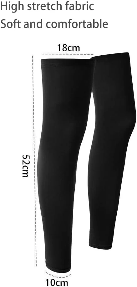 دو جفت ساق پوش بلند پا فشاری جوراب ساق بلند محافظت در برابر اشعه ماوراء بنفش برای مردان زنان ورزش بسکتبال فوتبال سایز بزرگ