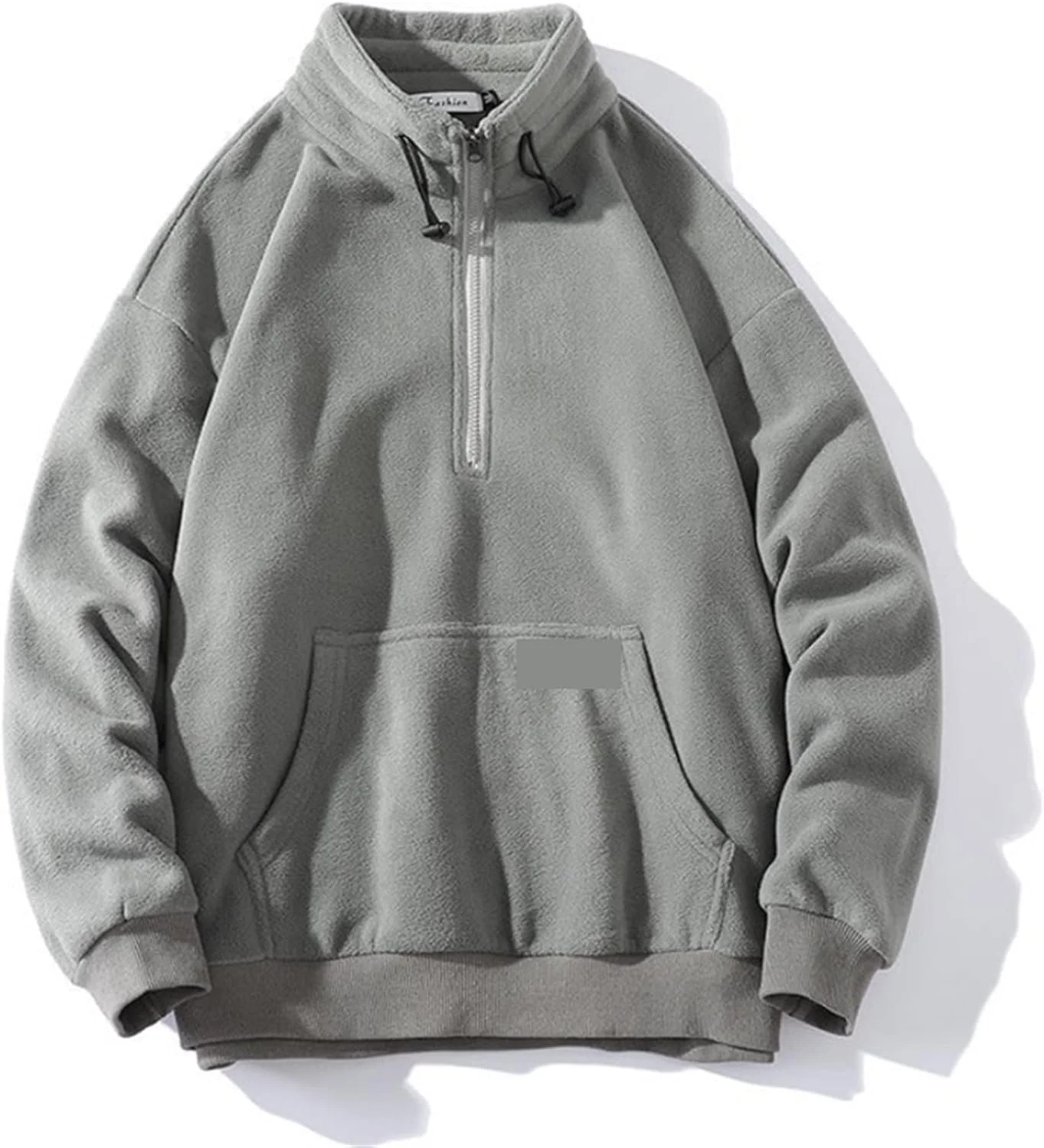 پیراهن آستین بلند مردانه، لباس ورزشی مردانه پاییزی و زمستانی پلار فلیس، پلیور غیر رسمی، لباس خیابانی مردانه، یقه زیپ دار نیمه گشاد (سایز: M)