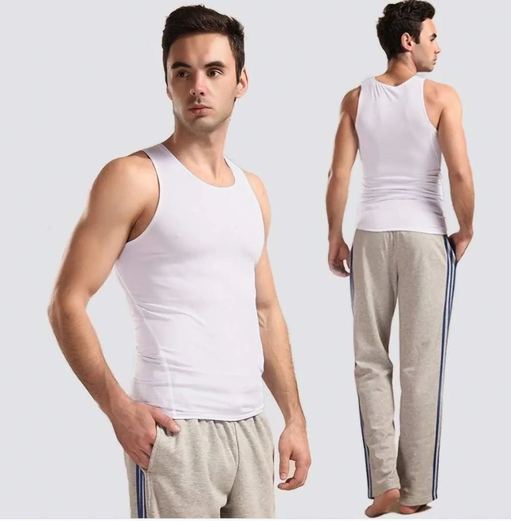 تاپ ورزشی مردانه فشاری بدون آستین، زیرپوش خنک و خشک کننده عضلانی مناسب باشگاه، بسته 3 یا 4 عددی