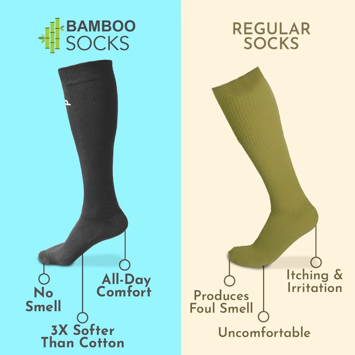 جوراب و آستین فشاری بامبو هیلیوم برای آقایان و بانوان | دویدن، دوچرخه سواری | افزایش گردش خون و ریکاوری