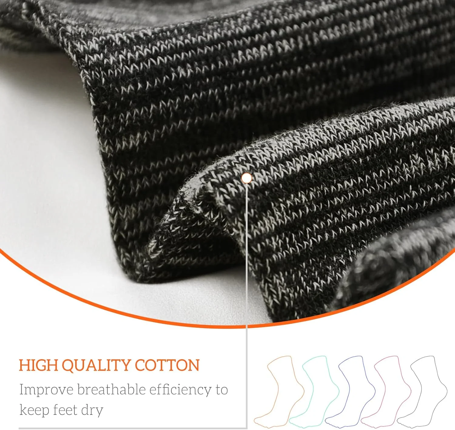 جوراب انگشتی مردانه، پنبه ای، مناسب دویدن و ورزش، ساق کوتاه