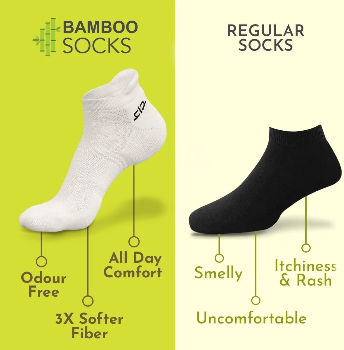 جوراب بامبو مردانه هیلیوم | ضد بو و تنفس پذیر | کفی پد دار و ضد باکتریال | 3 برابر نرم تر از جوراب های نخی