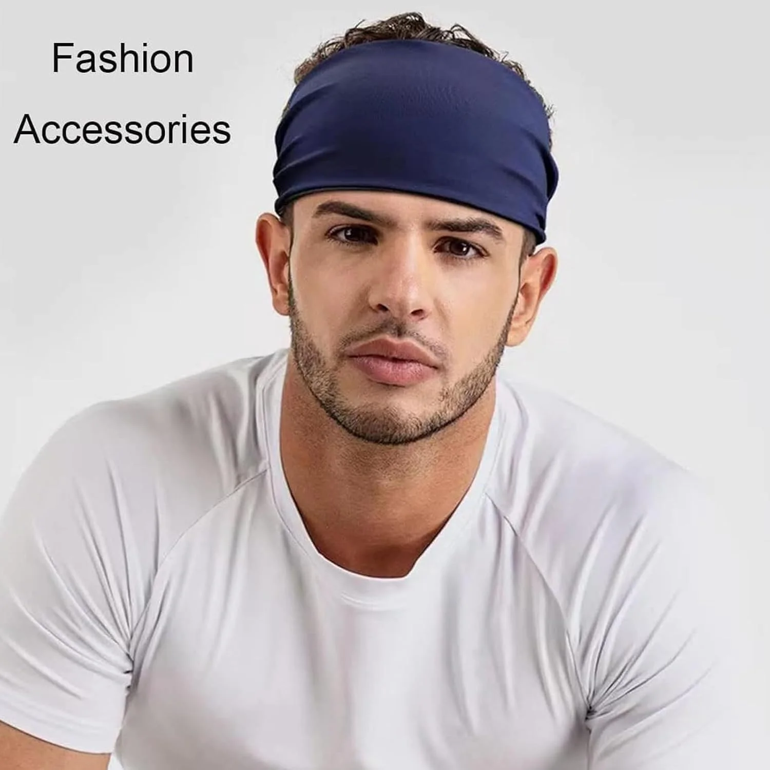 هدبند ورزشی مردانه (بسته 4 عددی)، هدبند تمرینی رطوبت گیر، هدبند کشی پارچه ای نرم ضد لغزش برای دویدن، دوچرخه سواری، فوتبال، یوگا، مناسب برای زنان و مردان