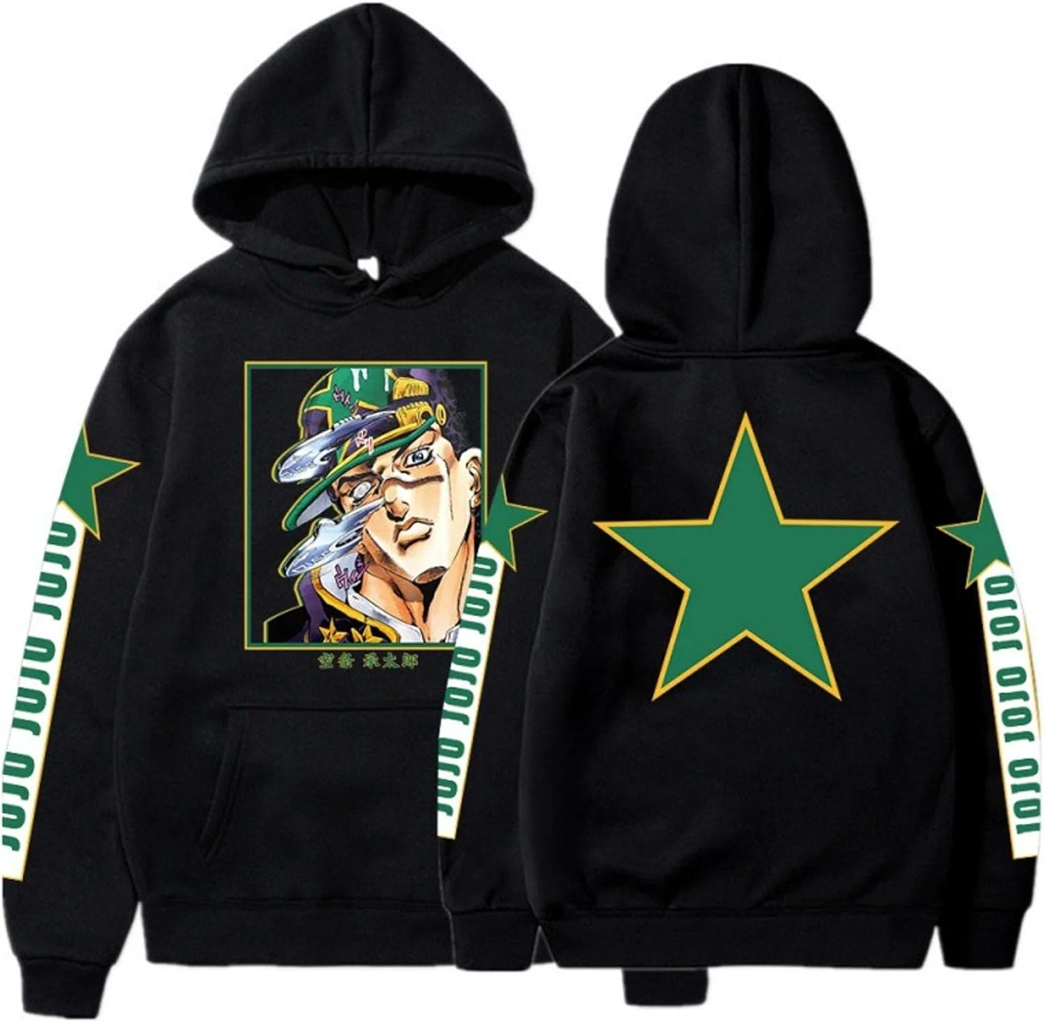 هودی طرح‌دار سه بعدی ماجراجویی عجیب و غریب جوجو، هودی طرح هاراجوکو کوجو جوتارو مناسب برای مردان، زنان و نوجوانان دانشجو