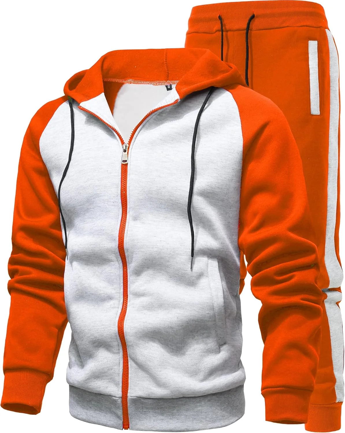 ست ورزشی مردانه GXAMOY، دو تکه، مناسب دویدن و ورزش، دارای کمر کشی و بند دار