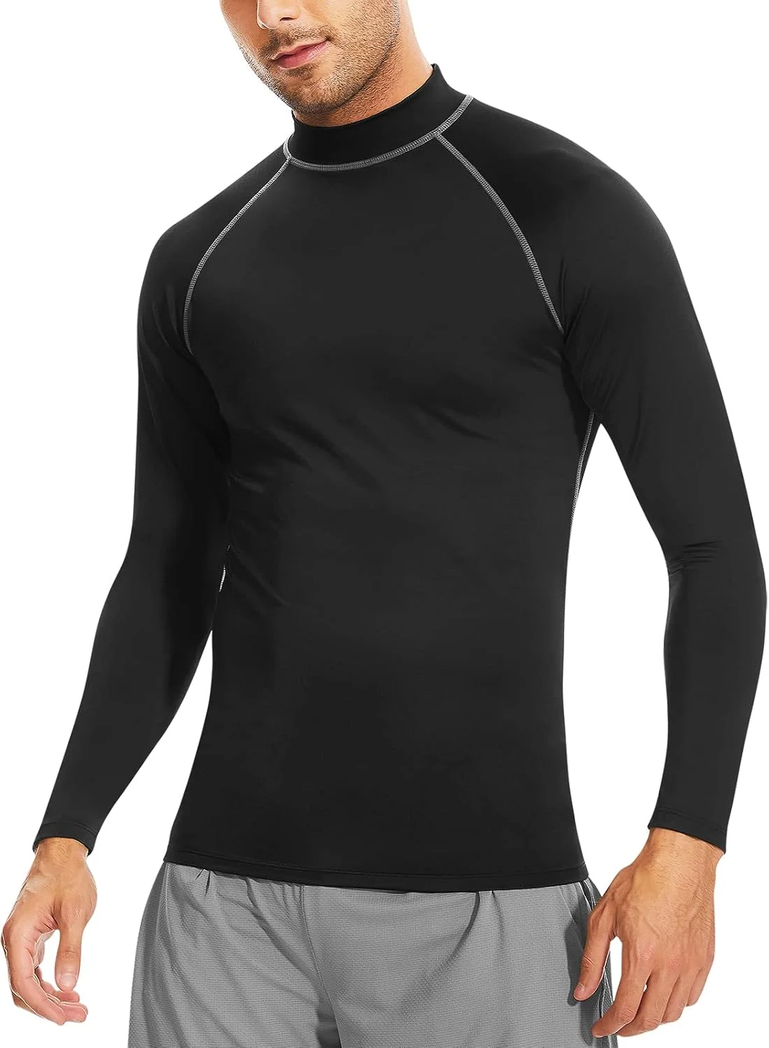 محافظ بث برای مردان، پیراهن های آستین بلند شنا مردانه - محافظت در برابر آفتاب ماوراء بنفش 50+ با قابلیت خشک شدن سریع برای ورزش های آبی