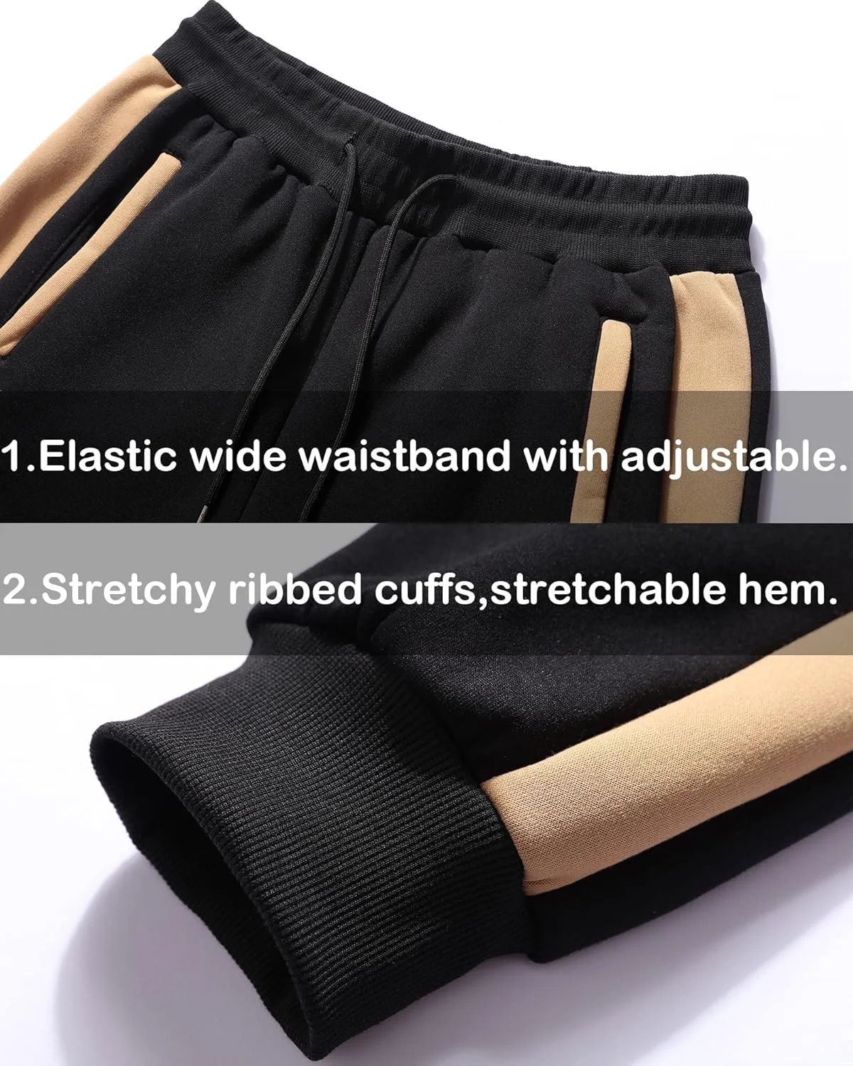 ست ورزشی مردانه GXAMOY، دو تکه، مناسب دویدن و ورزش، دارای کمر کشی و بند دار