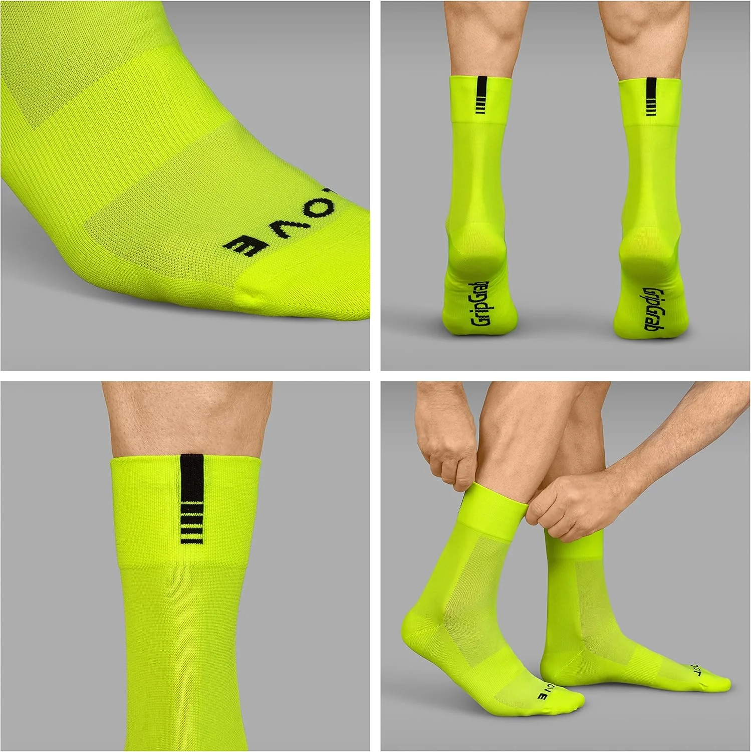 جوراب‌های دوچرخه‌سواری تابستانی GripGrab Lightweight SL با عملکرد بالا، طراحی جذاب در ۸ رنگ و ۲ اندازه مناسب برای دوچرخه‌سواری جاده، کوهستان و Gravel