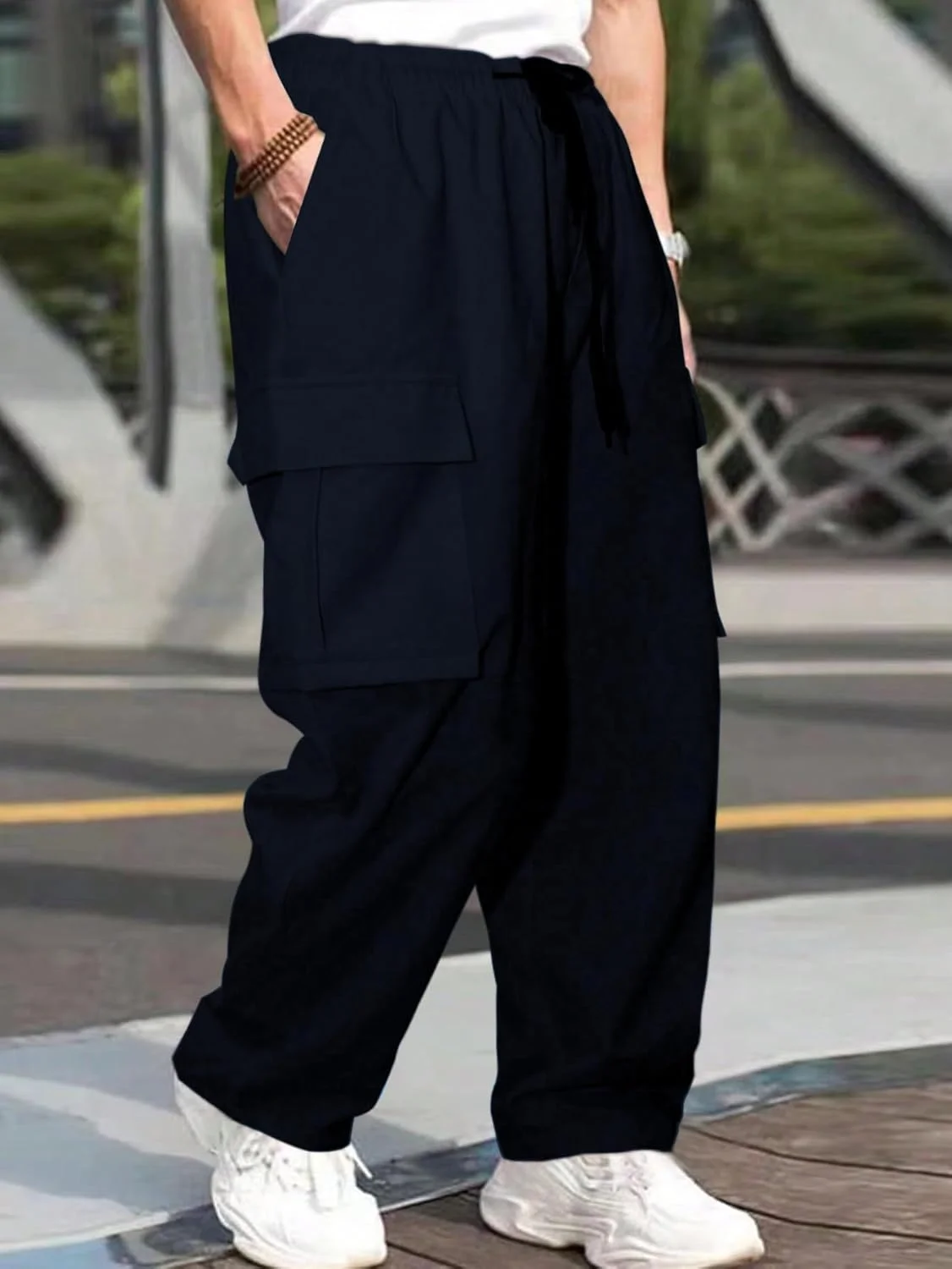 شلوار ورزشی مردانه با فیت معمولی (Gl-Tp-1037-M-آبی)