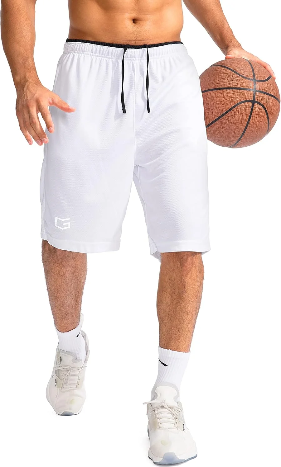 شلوارک ورزشی مردانه جی گرادیوال با جیب زیپ‌دار، سبک و زود خشک‌شونده، قد 11 اینچ، مناسب باشگاه و ورزش