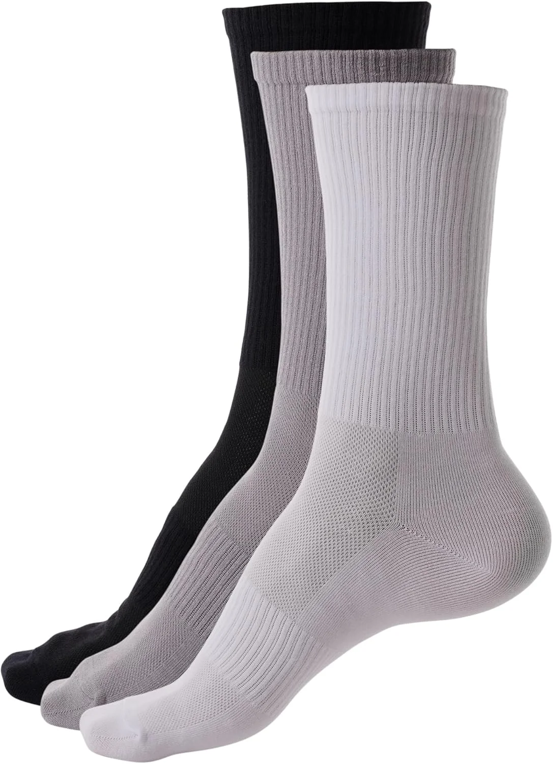 جوراب ساق کوتاه ورزشی، رنگ های ترکیبی، پنبه تنفسی، ست 3 عددی، برای آقایان و بانوان