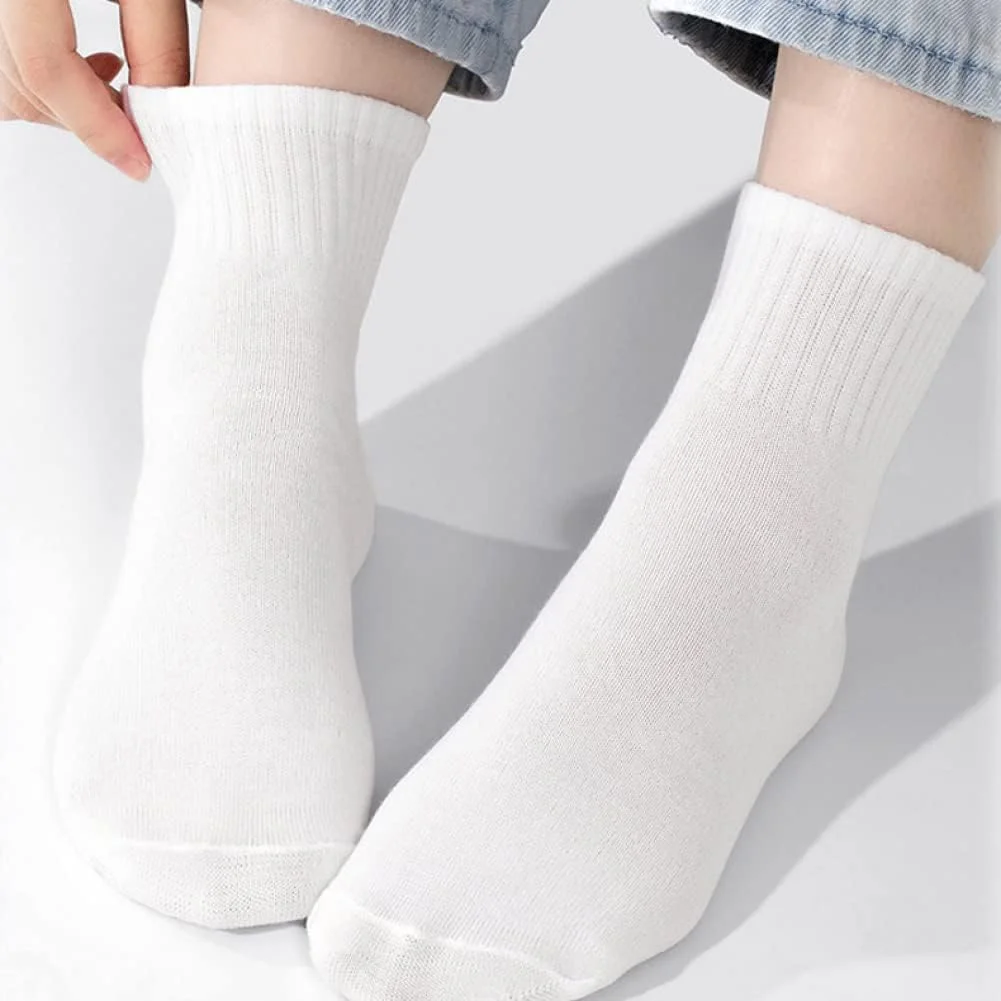 جوراب های یکبار مصرف گودرن، 10 جفت جوراب نخی کشی بدون نیاز به شستشو برای مردان و زنان - استفاده روزانه، ورزش، مسافرت کاری - سفید