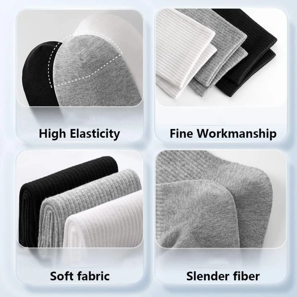 جوراب های یکبار مصرف گودرن، 10 جفت جوراب نخی کشی بدون نیاز به شستشو برای مردان و زنان - استفاده روزانه، ورزش، مسافرت کاری - سفید