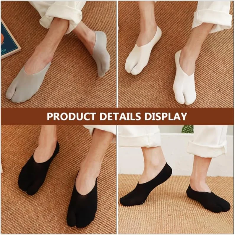 گالپادا 3 جفت جوراب انگشتی تابی، جوراب لا انگشتی زنانه مردانه، جوراب های بدون ساق دو انگشتی