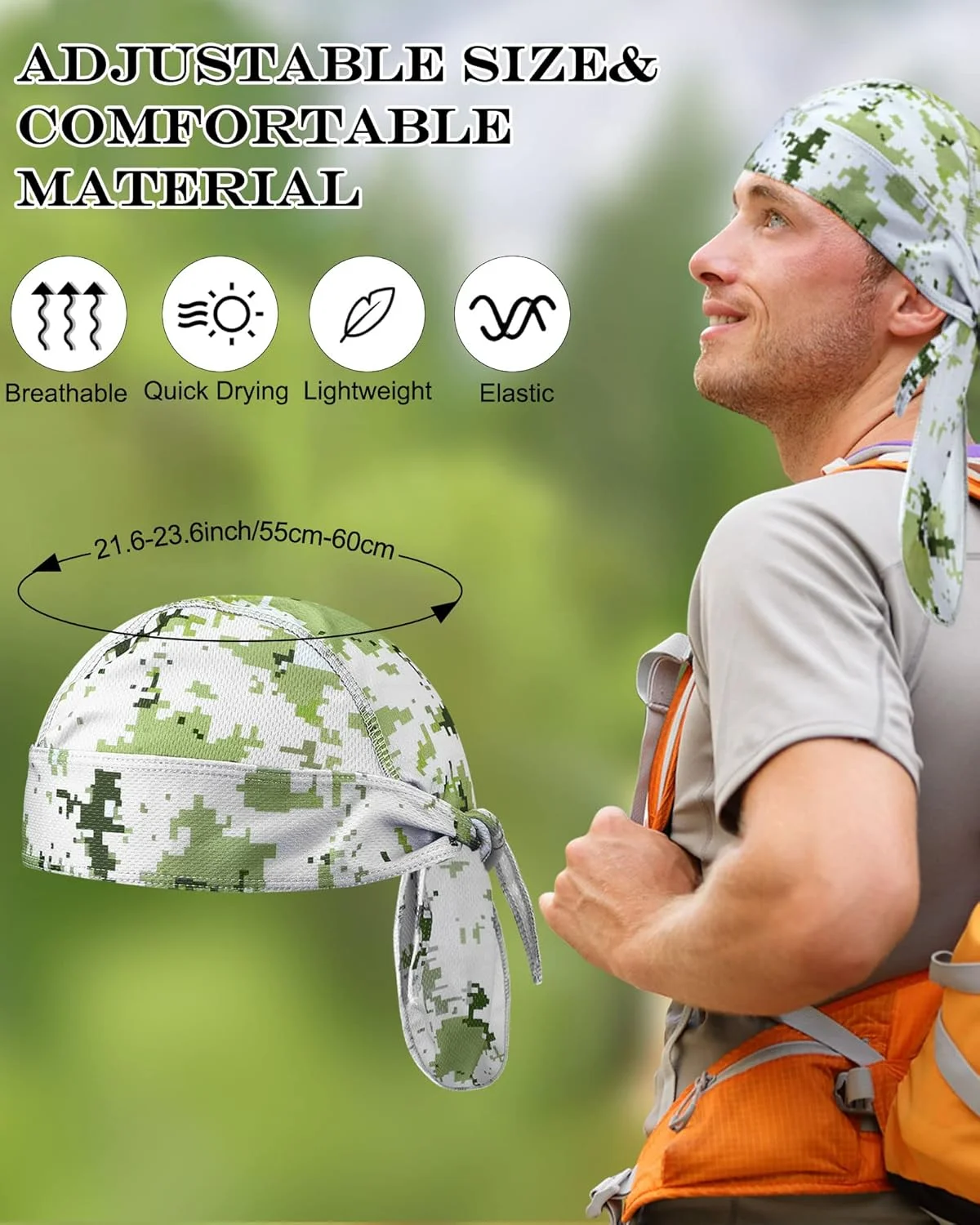 کلاه اسکلتی دورگ مردانه Foaincore، بسته 8 عددی، جذب کننده عرق، آستر خنک کننده کلاه ایمنی، مناسب دوچرخه سواری و موتورسواری کلاه اسکلتی دورگ مردانه Foaincore، بسته 8 عددی، جذب کننده عرق، آستر خنک کننده کلاه ایمنی، مناسب دوچرخه سواری و موتورسواری