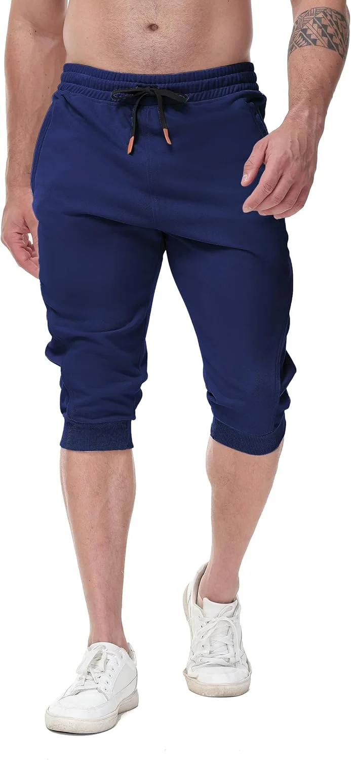 شلوار جاگر مردانه فِرست‌جیم، مدل کژوال، قد سه ربع، فیت باریک، مناسب تمرینات ورزشی و باشگاه
