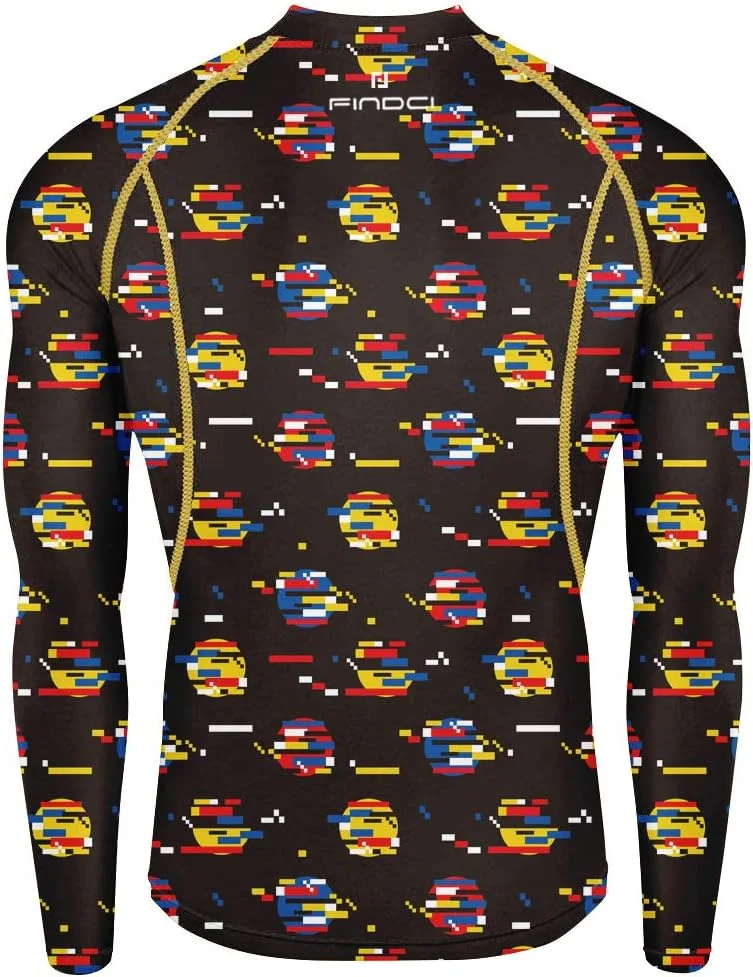 ست لباس ورزشی مردانه، مناسب باشگاه، خشک‌شونده سریع، شامل تیشرت آستین‌بلند و لگینگ فشرده، شلوارک و شلوار (2 تکه / ست 5، 3XL)