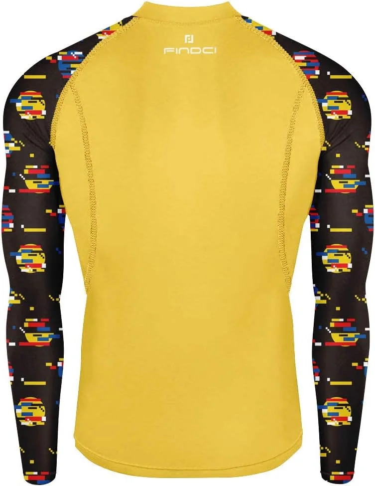 ست لباس ورزشی مردانه، مناسب باشگاه، با قابلیت خشک شدن سریع، شامل تیشرت آستین بلند و لگینگ ورزشی (2 تکه، سایز XL)