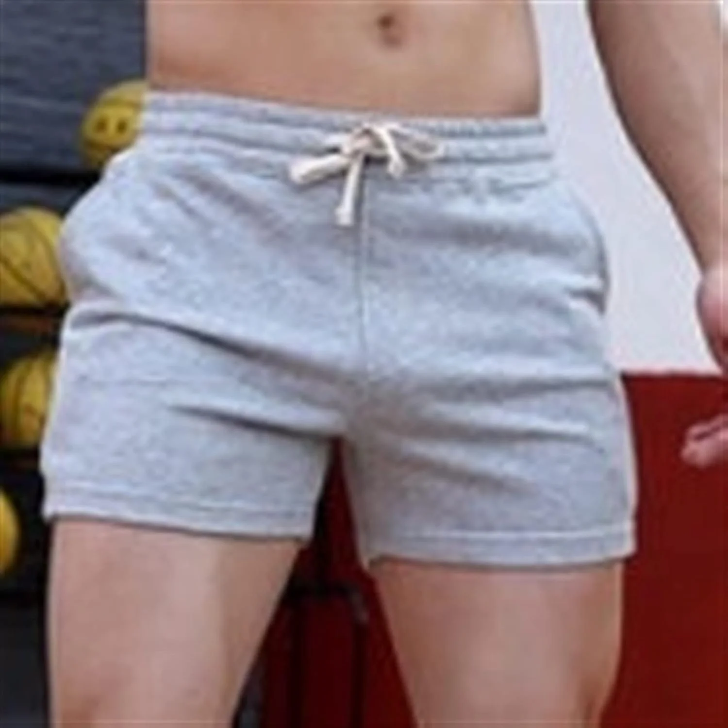 شلوارک مردانه تمرینی، قد مناسب، کمر کشی، شلوارک ورزشی مردانه، شلوارک نخی، لباس باشگاه و فیتنس مردانه (S)