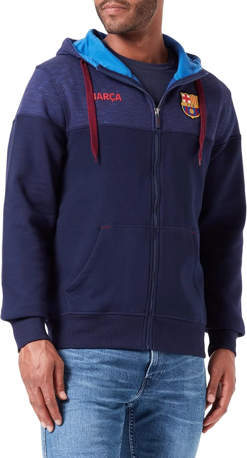 سویشرت کلاه دار مردانه باشگاه فوتبال بارسلونا مدل شماره ۲ (طرح جدید)