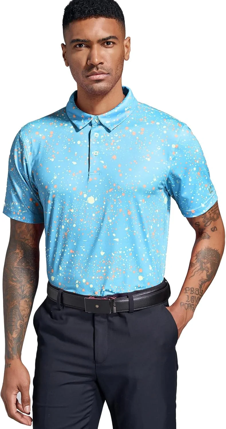 پولوشرت آستین کوتاه مردانه مناسب گلف با قابلیت خشک شدن سریع و چاپ طرح