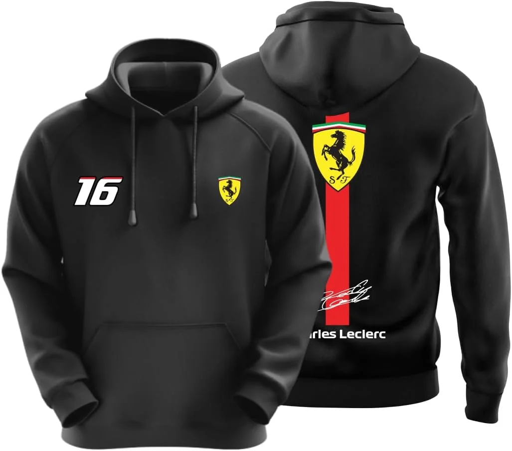 هودی موتوراسپرت FERR C16 برند DUDEME مناسب آقایان و بانوان، هودی مشکی، 100% پنبه، هودی با طرح خودرو