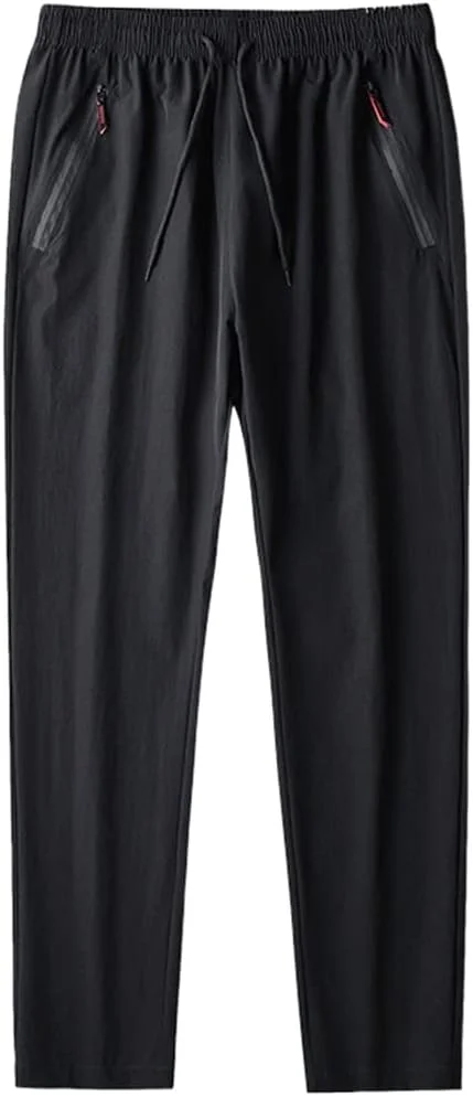 شلوار ورزشی مردانه Cici با جیب زیپ‌دار، جاگرز فیت باریک، شلوار تمرینی پلی استر با لبه باز