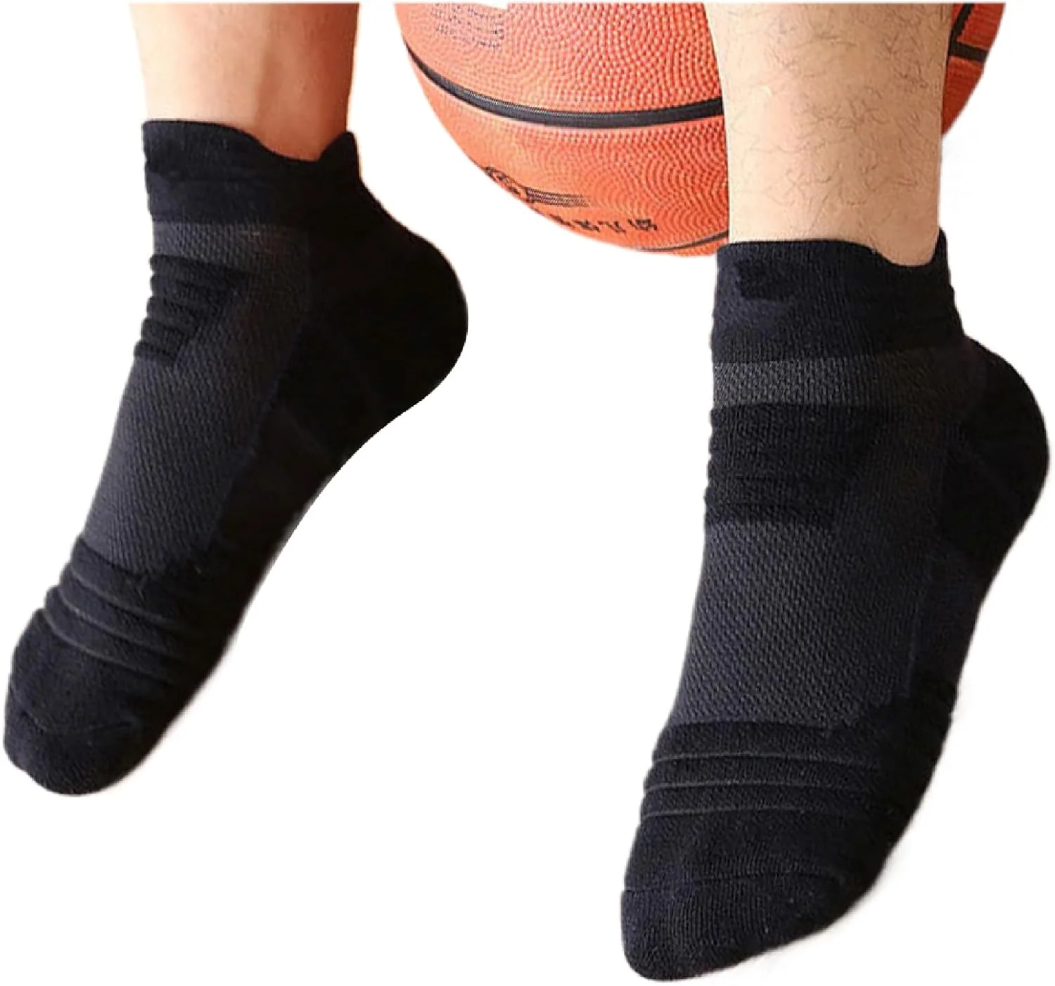 جوراب مچی مردانه ورزشی بالشتکی، جوراب های ورزشی ساق کوتاه بالشتکی، مناسب دویدن، باشگاه، جوراب های آستری پیاده روی (بسته 6 عددی)