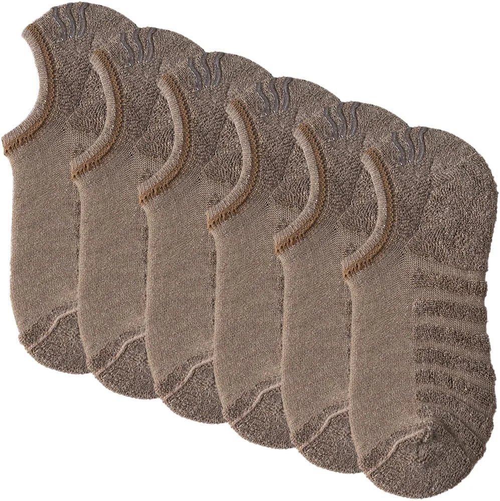 جوراب مردانه مدل Cici Cushioned، جوراب های نامرئی با ژل پاشنه ضد لغزش (6 جفت)