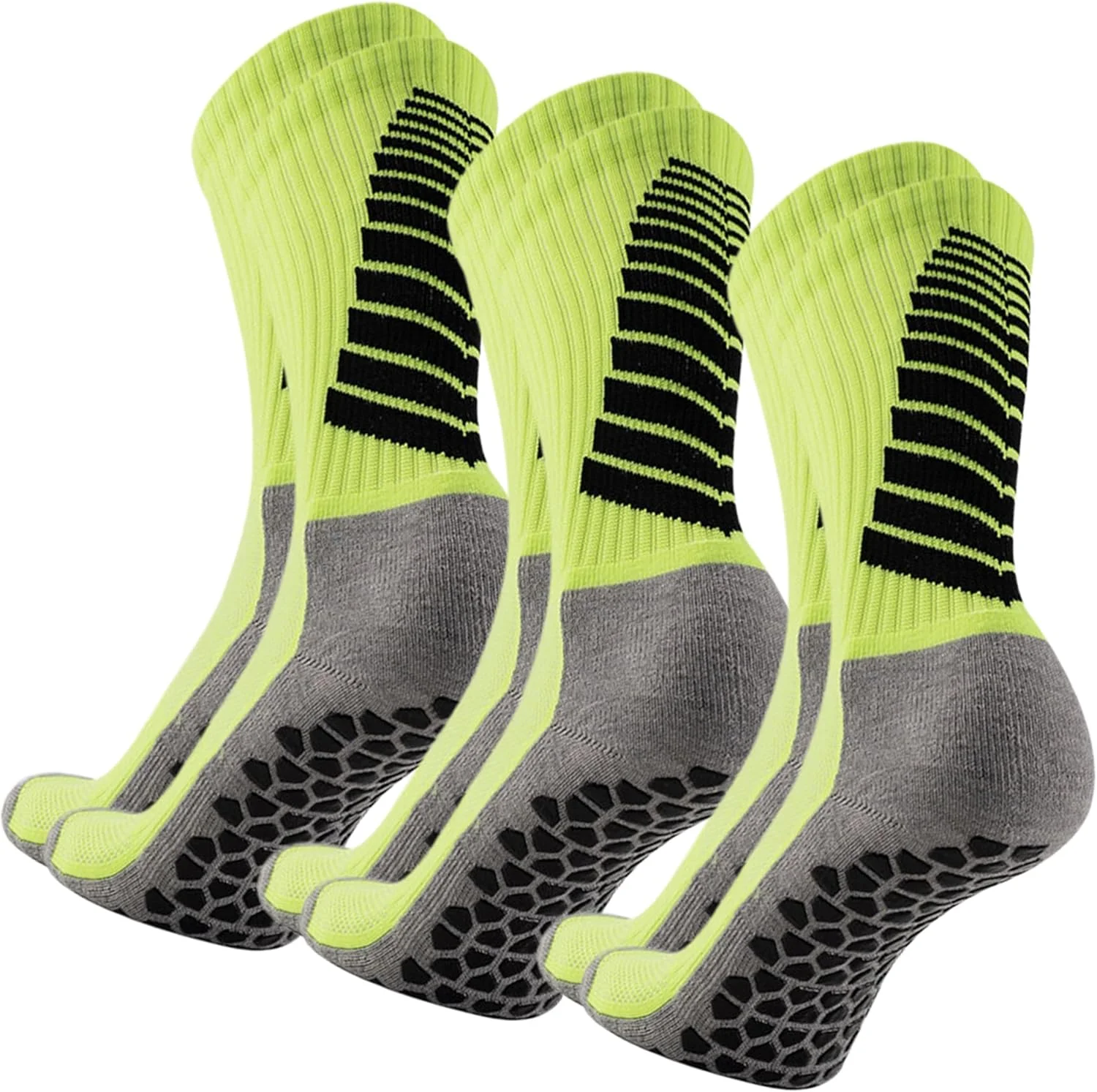 جوراب ساق کوتاه مردانه ورزشی با کفی نرم و ضد لغزش، مناسب فوتبال، دویدن و پیاده روی (3 جفت)