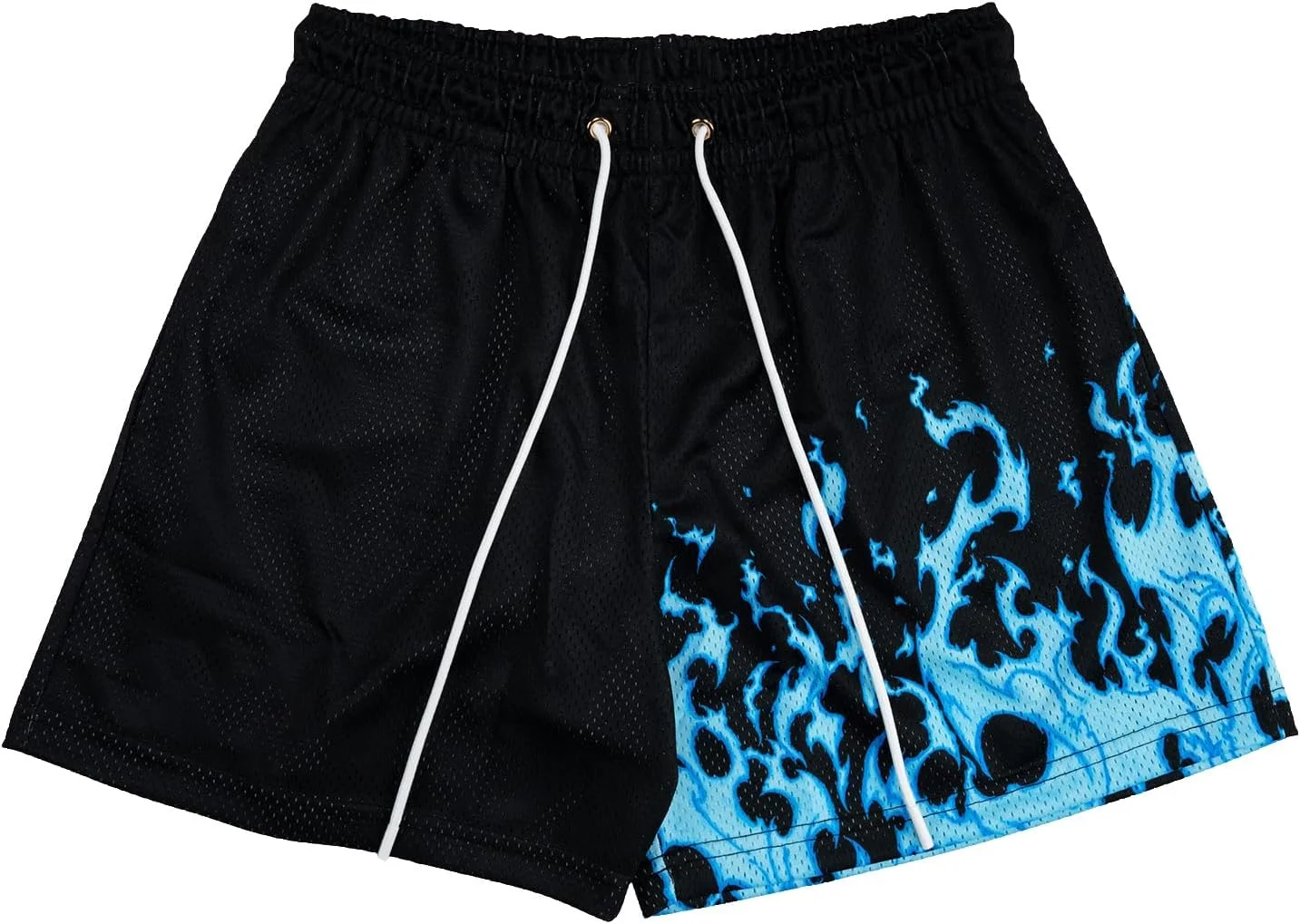 شلوارک مردانه طرح شعله، مناسب تمرین، بسکتبال، شلوارک خنک و راحت با کمر بند کشی