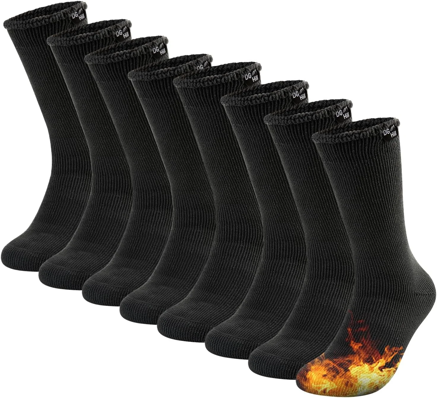 جوراب های حرارتی زمستانی دی جی هیل - جوراب های گرم برای مردان و زنان، مناسب هوای سرد، جوراب عایق بندی شده - جوراب های ضخیم برفی، بسته 2 یا 4 عددی