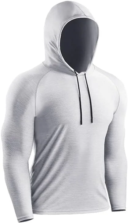 هودی ورزشی مردانه، بلوز گرمکن پشمی رنگ ثابت، پیراهن دویدن آستین بلند محافظت از آفتاب با کلاه
